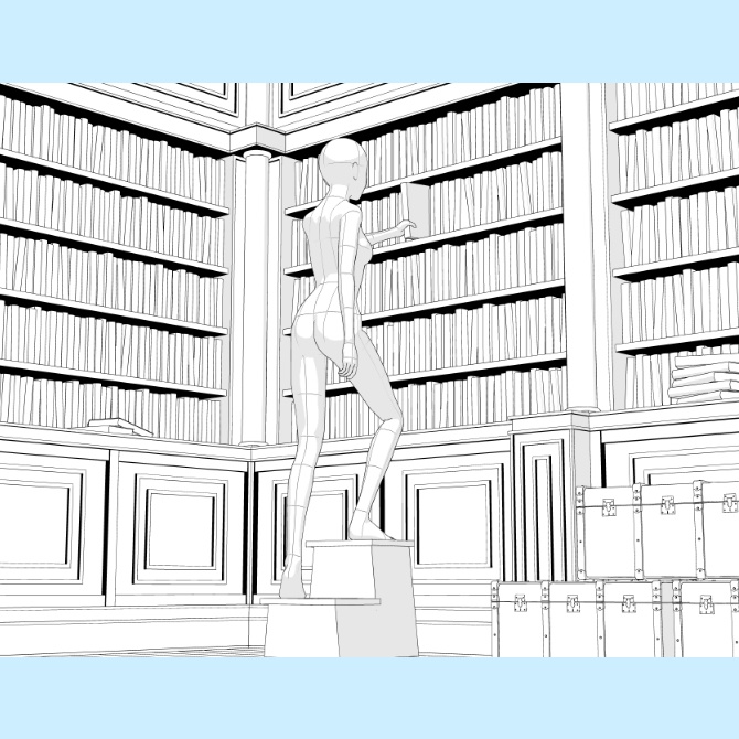 【3D素材】中世の書斎1【cs3o】