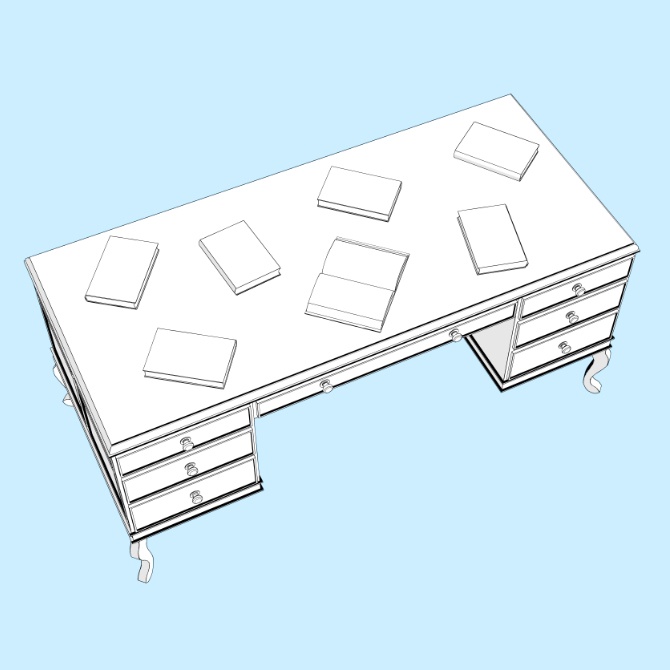 【3D素材】中世の書斎1【cs3o】