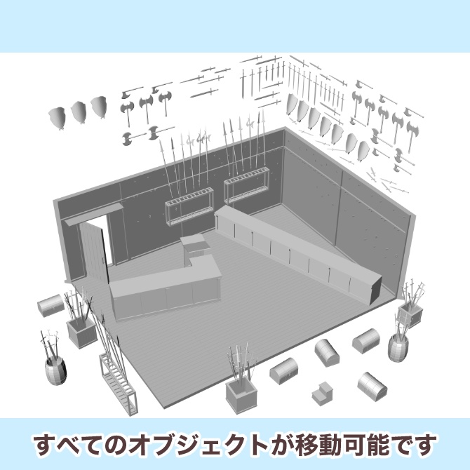 【3D素材】中世の武器屋1【cs3o】