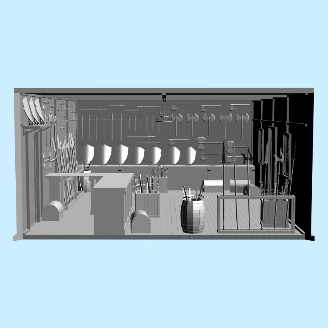 【3D素材】中世の武器屋1【cs3o】