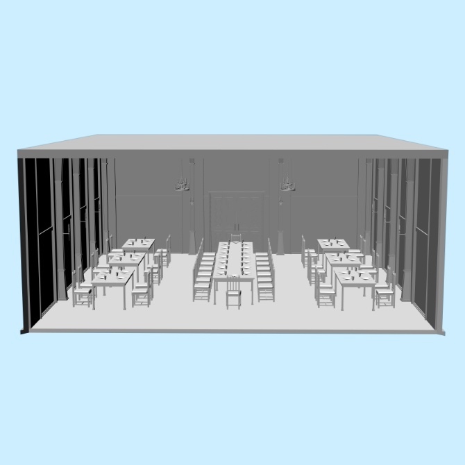 【3D素材】中世の食堂1【cs3o】