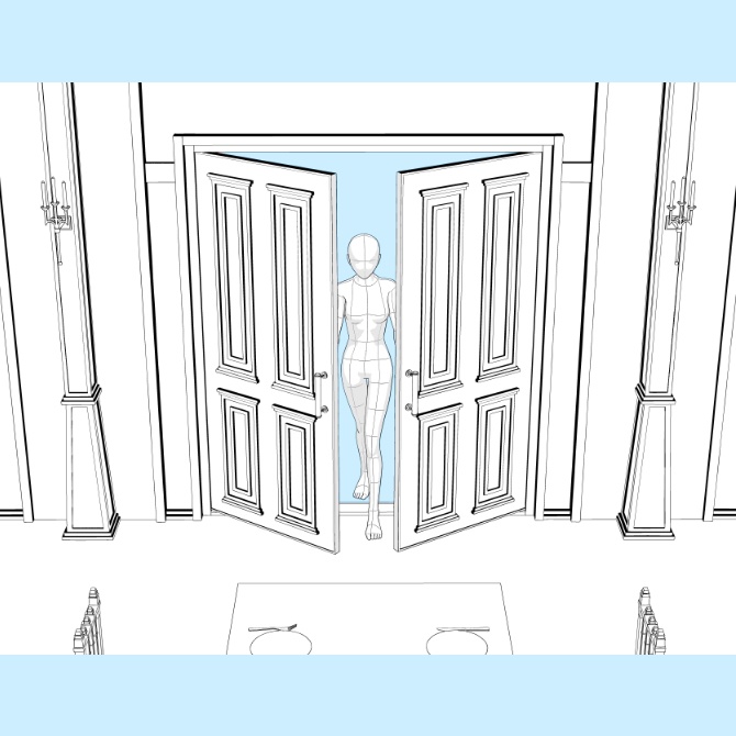 【3D素材】中世の食堂1【cs3o】