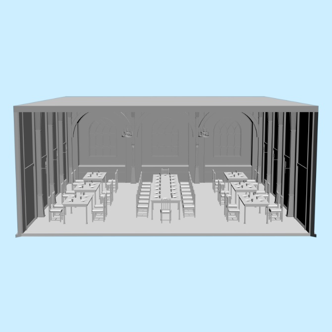 【3D素材】中世の食堂1【cs3o】