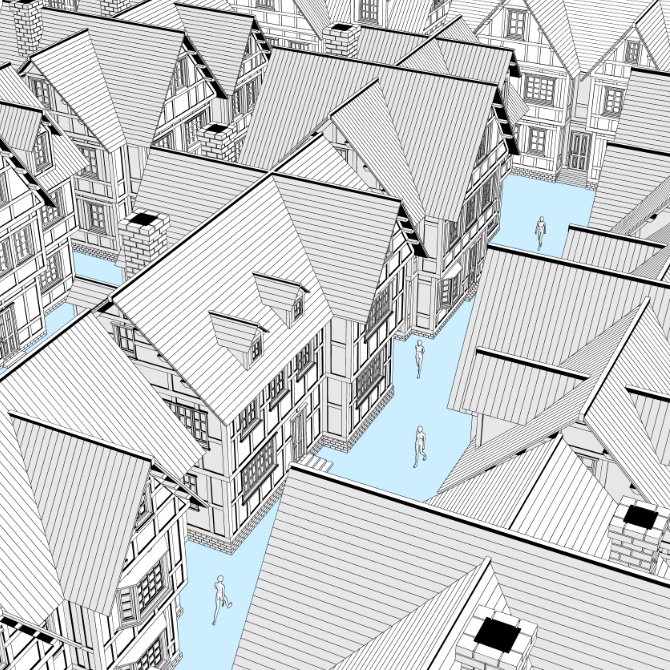 【3D素材】西洋の街2【cs3o】