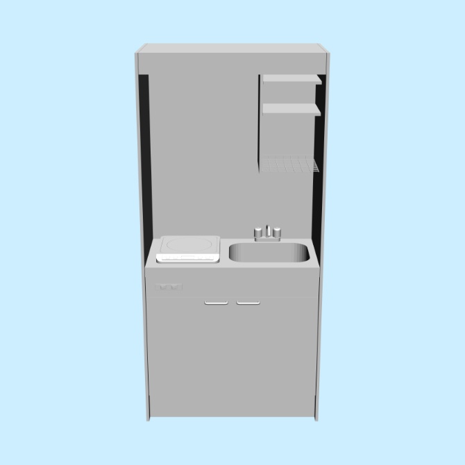 【3D素材】ミニキッチン1【cs3o】