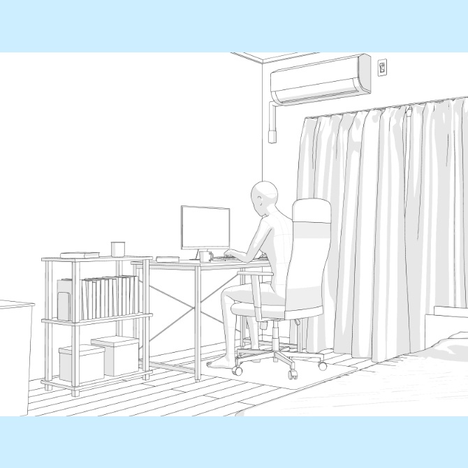 【3D素材】洋室5.5帖1R【cs3o】