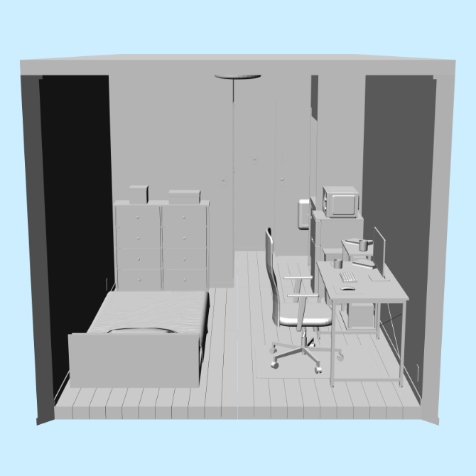 【3D素材】洋室5.5帖1R【cs3o】
