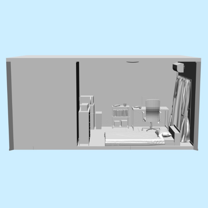 【3D素材】洋室5.5帖1R【cs3o】