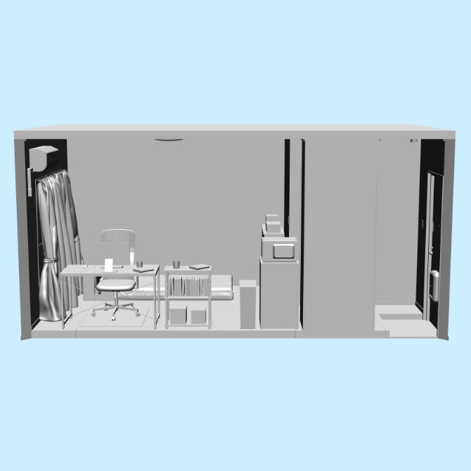 【3D素材】洋室5.5帖1R【cs3o】