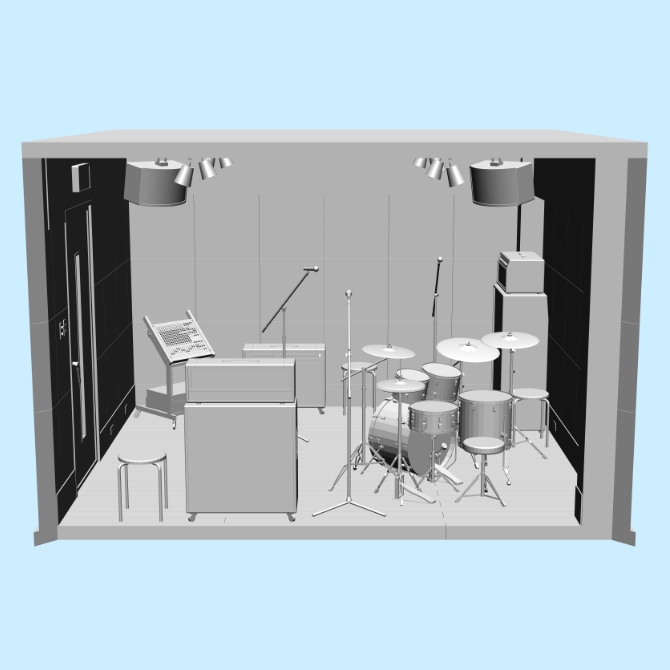 【3D素材】音楽スタジオ1【cs3o】