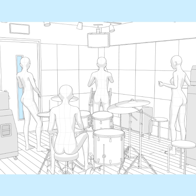 【3D素材】音楽スタジオ1【cs3o】