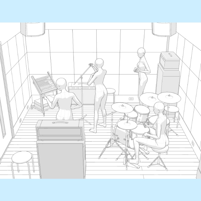 【3D素材】音楽スタジオ1【cs3o】
