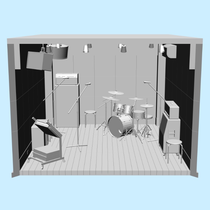 【3D素材】音楽スタジオ1【cs3o】