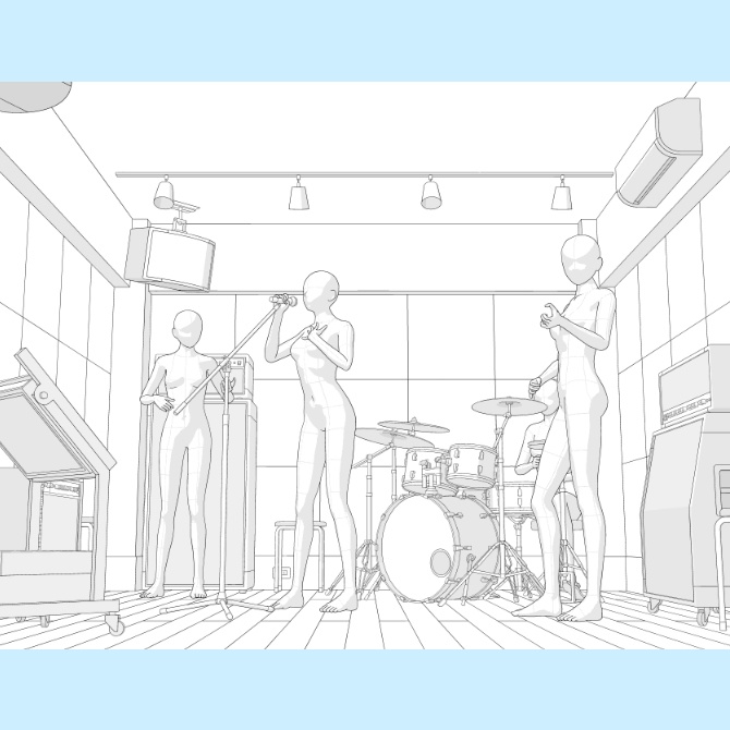 【3D素材】音楽スタジオ1【cs3o】