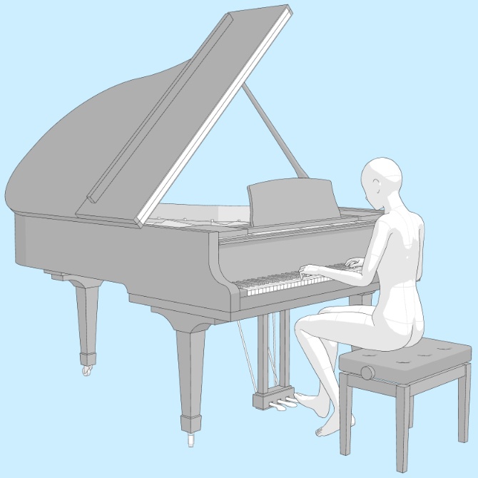 【3D素材】グランドピアノ1【cs3o】