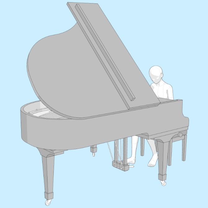 【3D素材】グランドピアノ1【cs3o】