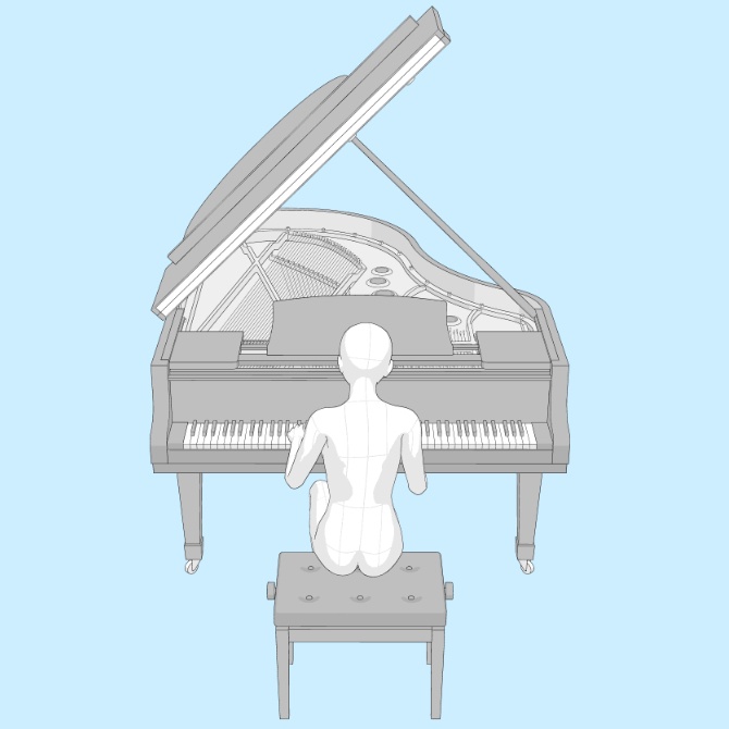 【3D素材】グランドピアノ1【cs3o】