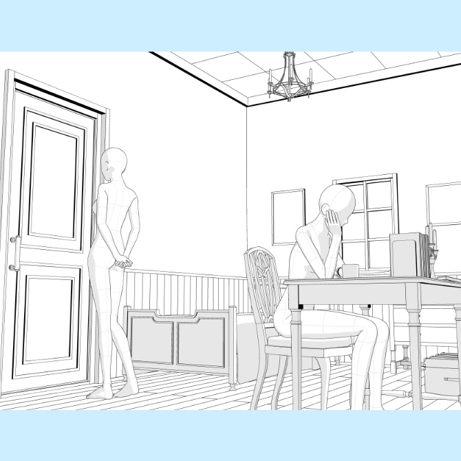 【3D素材】西洋の部屋4【cs3o】