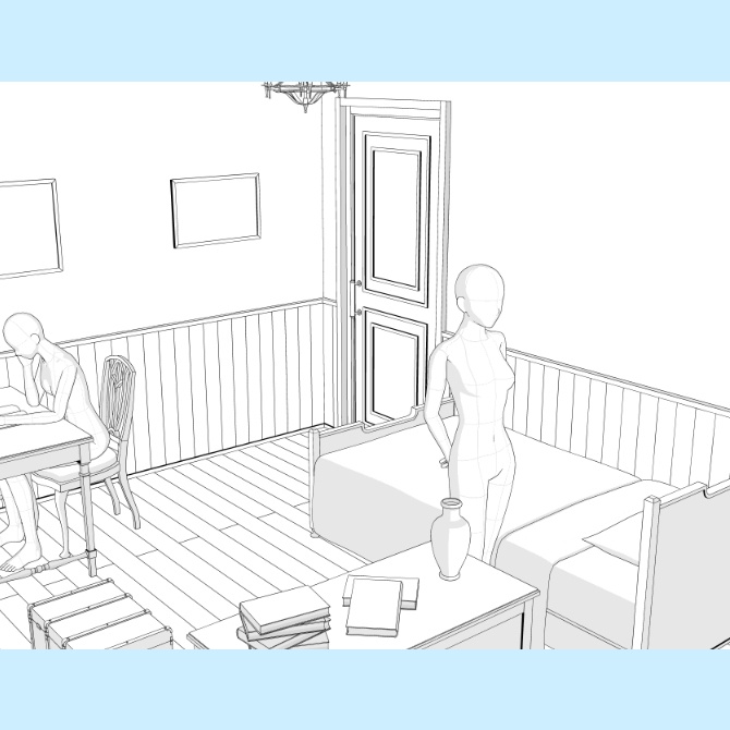 【3D素材】西洋の部屋4【cs3o】