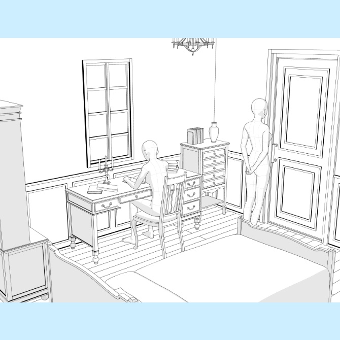 【3D素材】西洋の部屋6【cs3o】