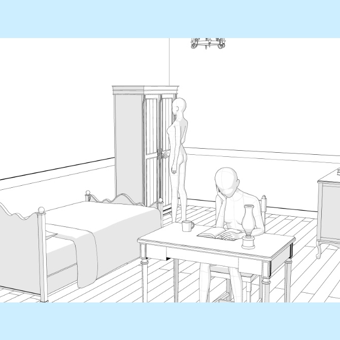 【3D素材】西洋の部屋3【cs3o】