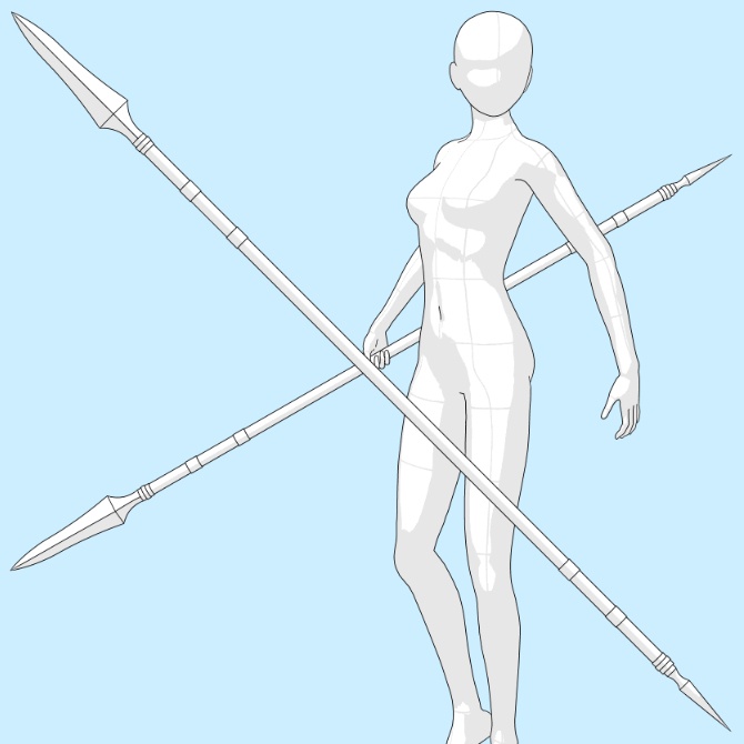 【3D素材】西洋の槍セット1【cs3o】