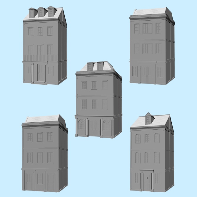 【20%OFF】【3D素材】西洋の街並み3点セット【cs3o】