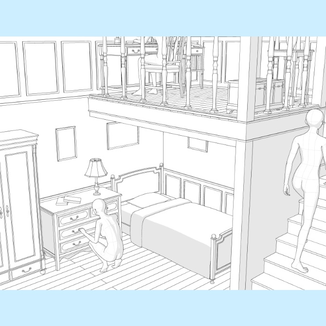 【3D素材】西洋の部屋7【cs3o】