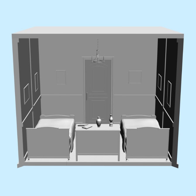 【約23%OFF】【3D素材】西洋の部屋5点セット【cs3o】