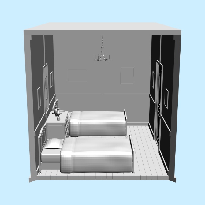 【約23%OFF】【3D素材】西洋の部屋5点セット【cs3o】