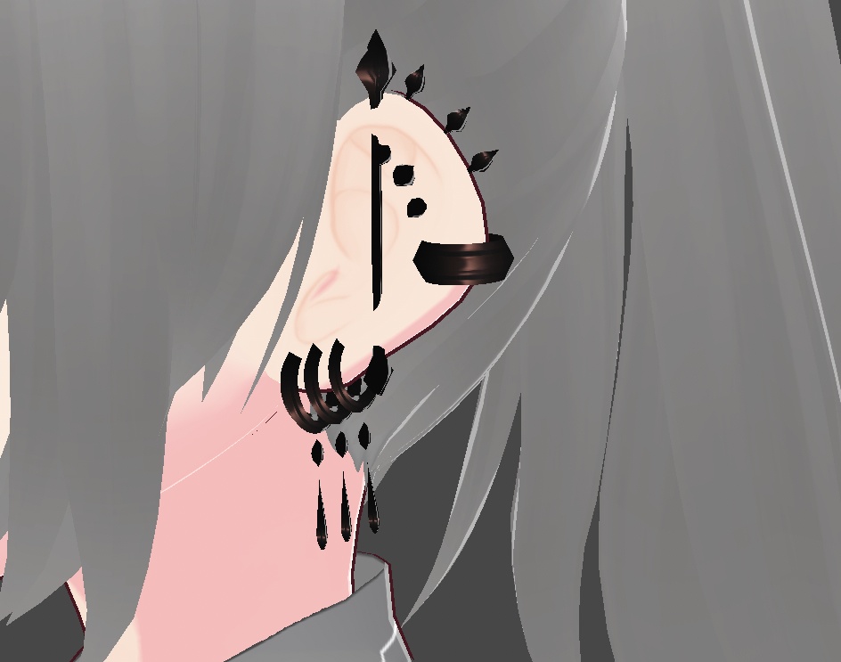 【VRoid】揺れるピアスセット