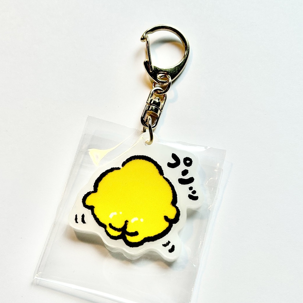 ホワイトアクリルキーホルダー