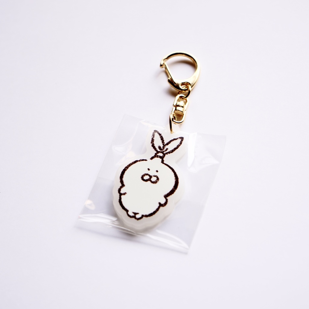 【SHOP直送】ホワイトアクリルキーホルダー