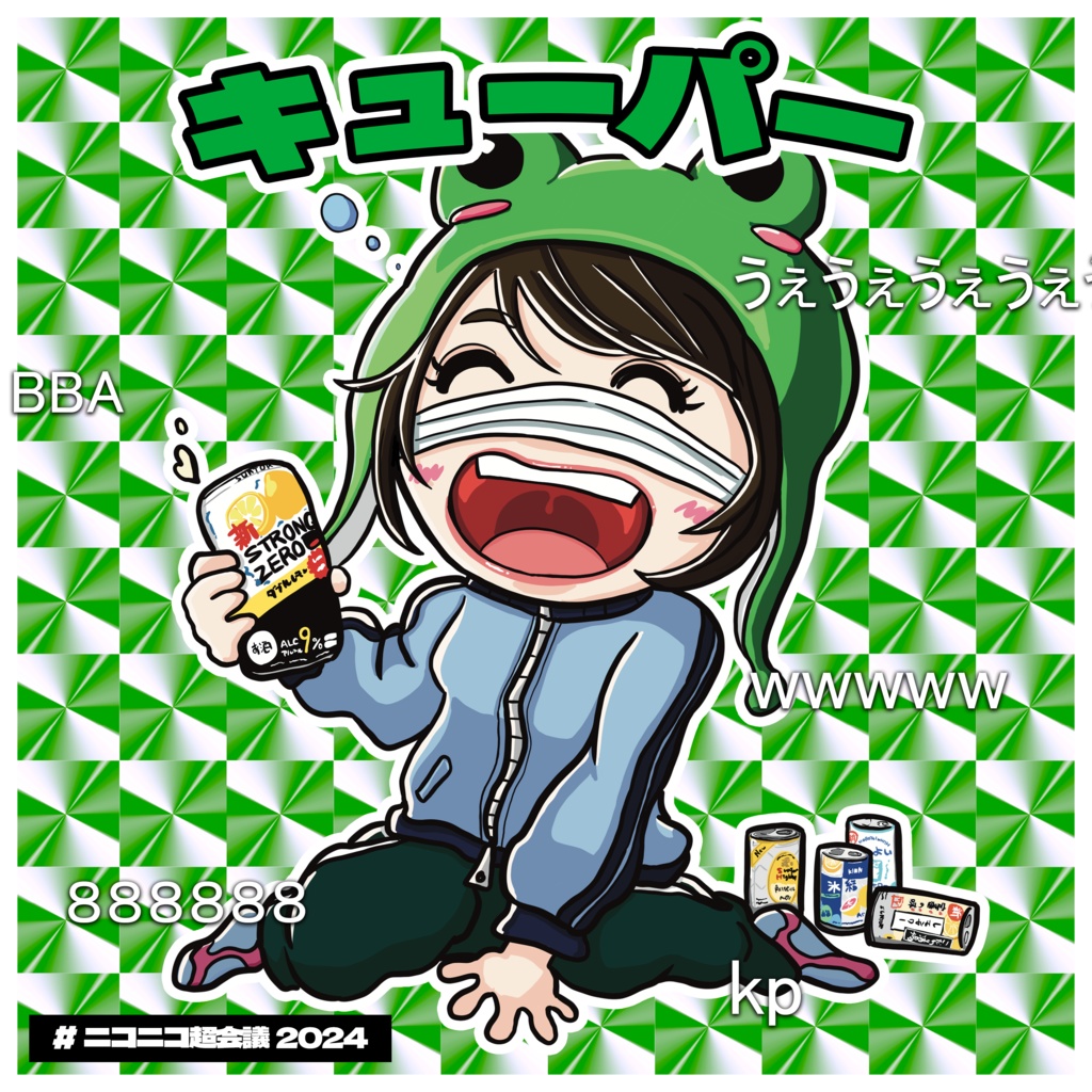 ビックリマン風シールイラスト