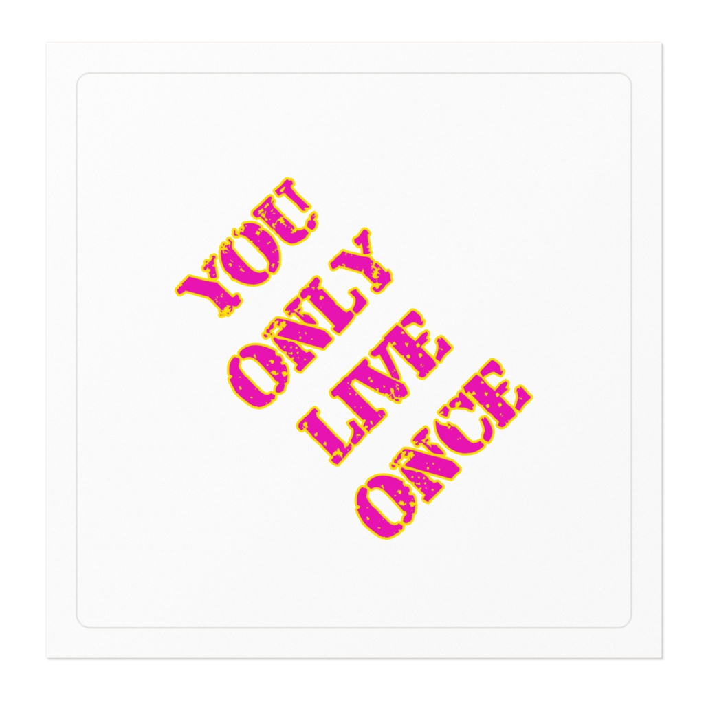 人生一度っきりステッカー