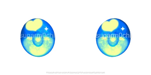 【VROID】青 - ラブハートスパークルアイ(blue love heart sparkle eyes)