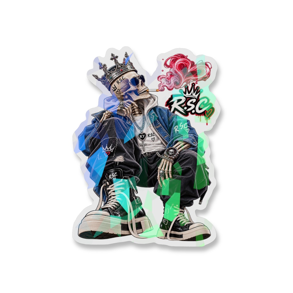 R.S.C. RyuSmokeClub オリジナルイラスト ホログラムスマホステッカー