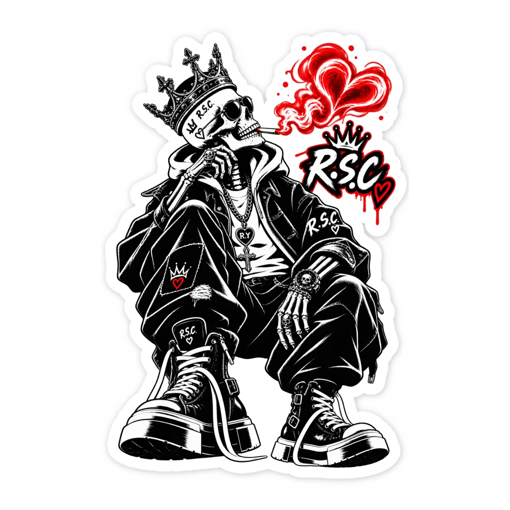 R.S.C. RyuSmokeClub オリジナルイラストスマホステッカー