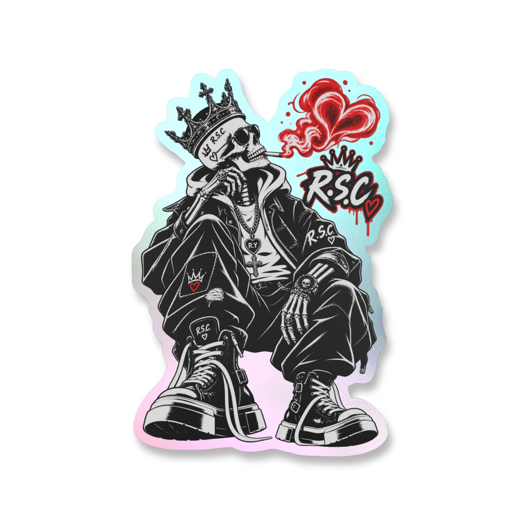 R.S.C. RyuSmokeClub オリジナルイラストオーロラスマホステッカー