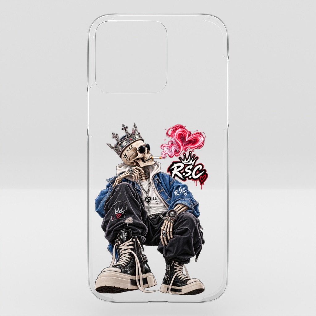 R.S.C. RyuSmokeClub オリジナルイラスト クリアiPhoneケース
