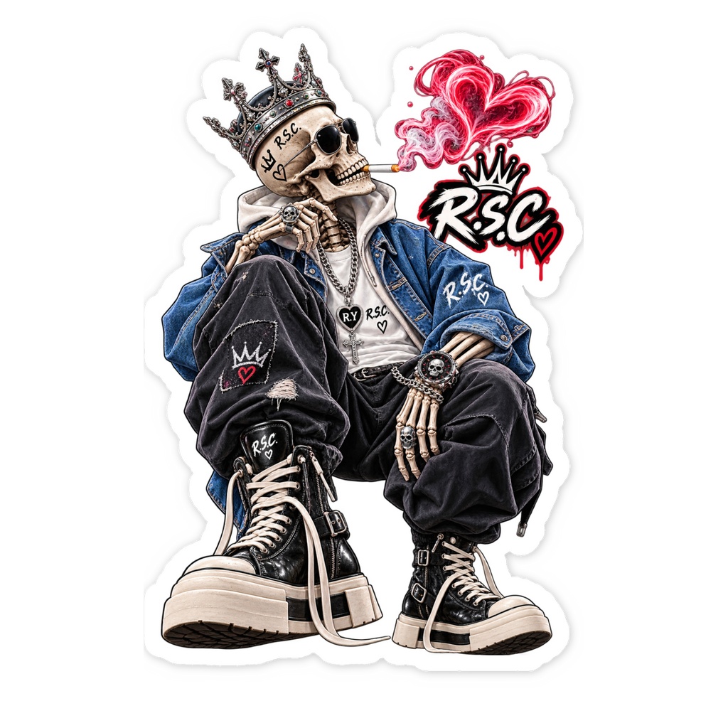 R.S.C. RyuSmokeClub オリジナルイラスト スマホステッカー