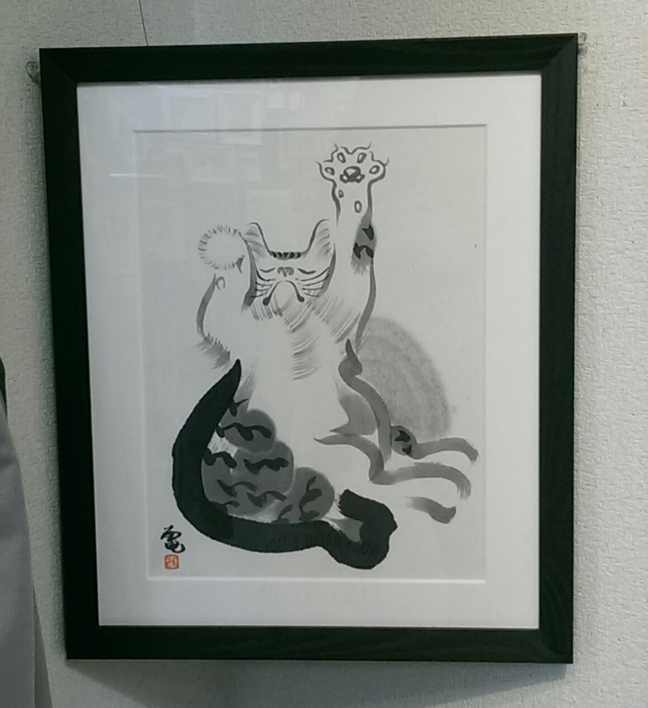 グーパー【猫の墨絵　原画】