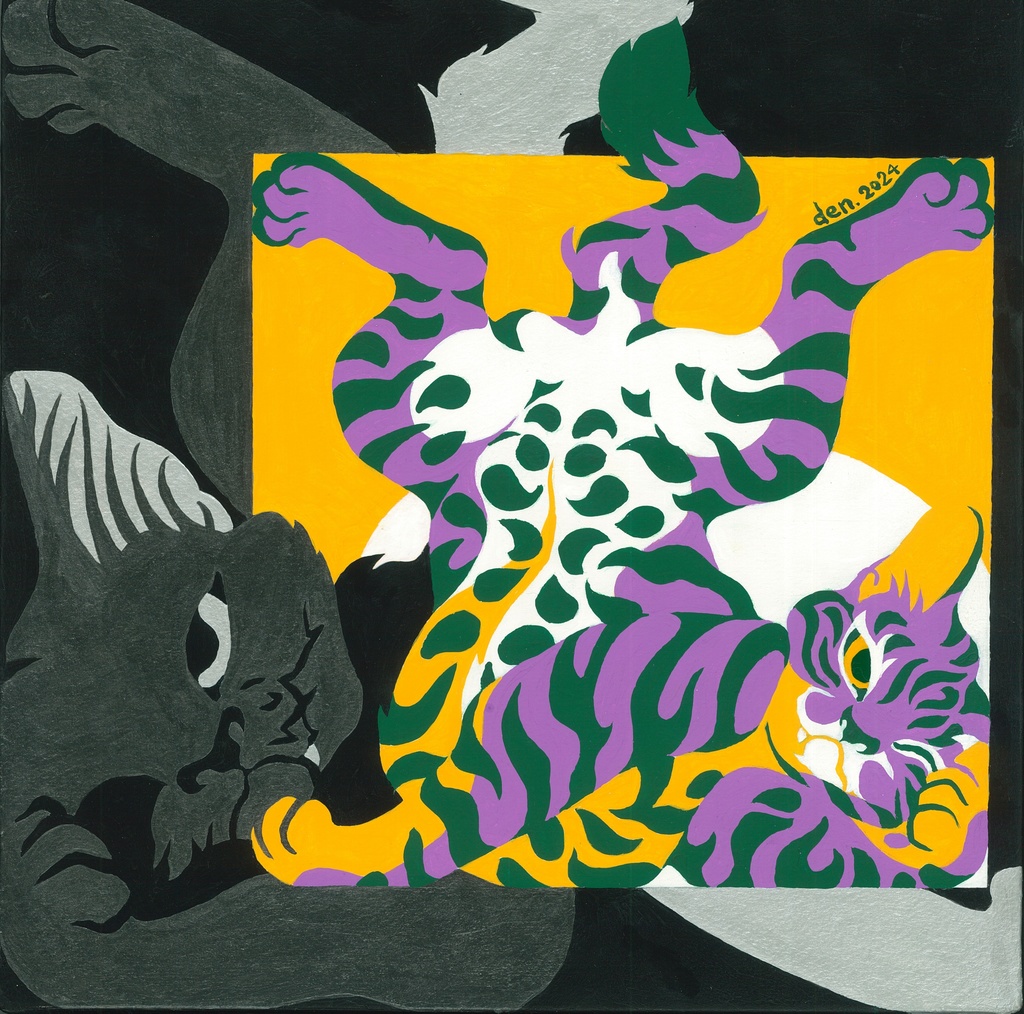 猫進行形B　絵画