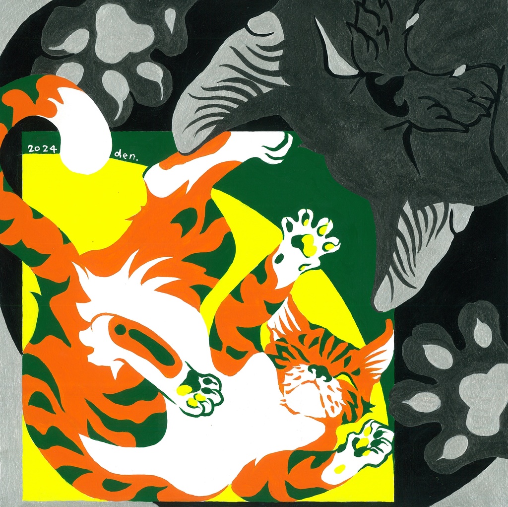 猫進行形F　絵画