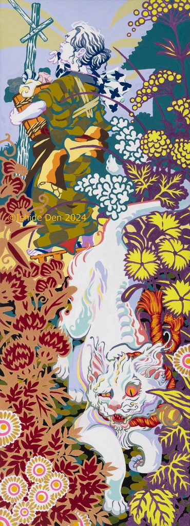 ミニ複製原画 絵巻『夜笛』『天気読み』バラ