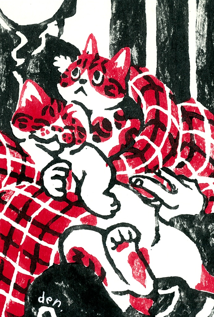 【木版画】『& black』展示作品