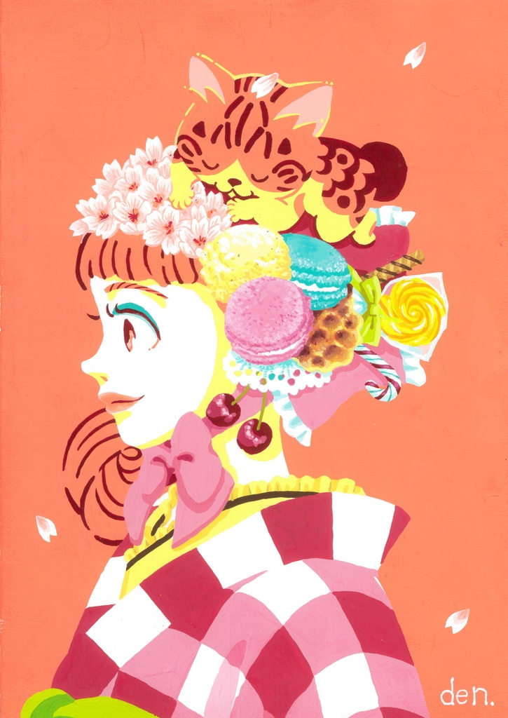 【直筆アクリル画】桜 甘い春眠