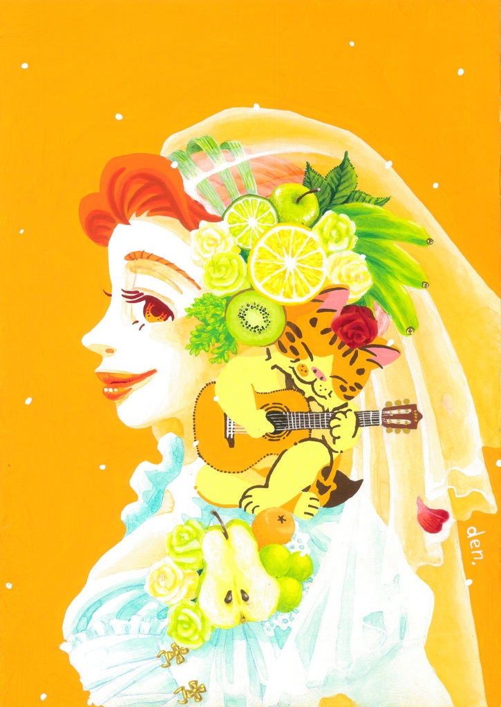 【直筆アクリル画】バラ 初恋と嘘