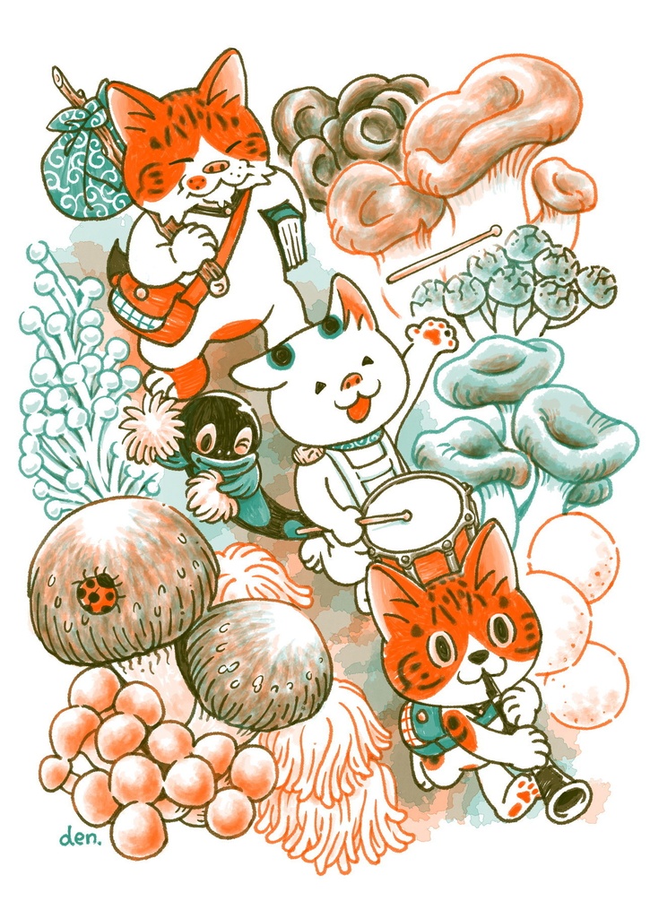 【リソグラフ】きのこ道中