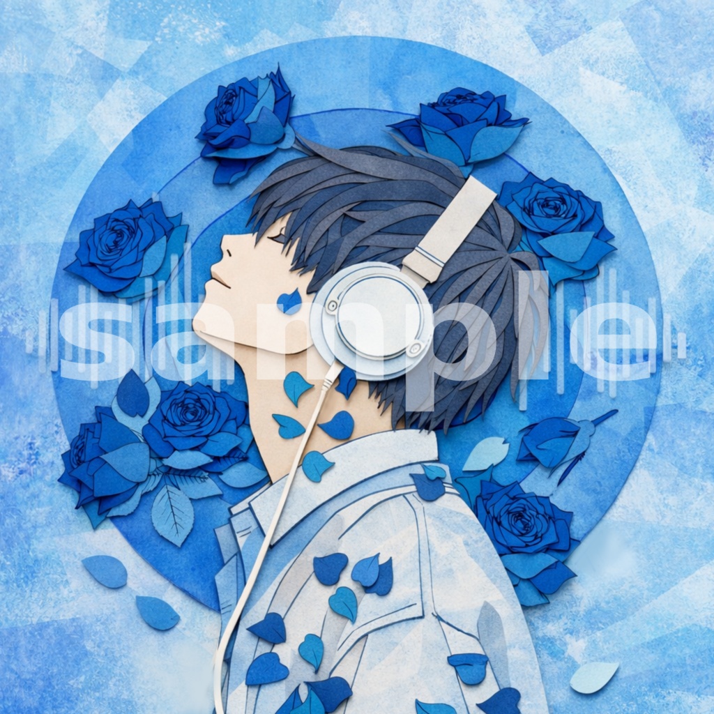 音花-otohana-/Blue アイコン+スマホ壁紙セット